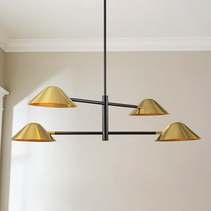 Verala 4-Light Dimmable Linear Mid-Century Modern Chandelier (40"-59") 0