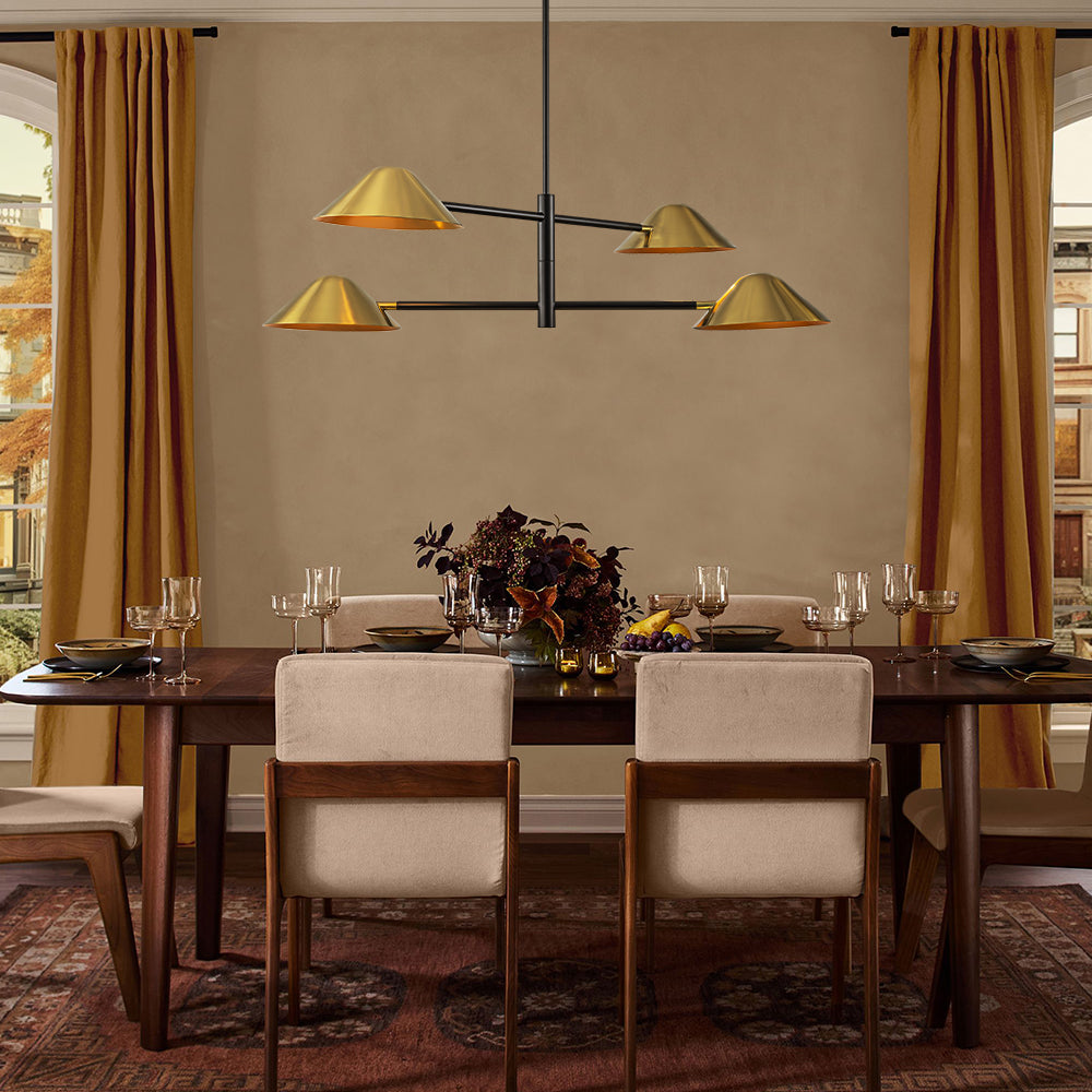 Verala 4-Light Dimmable Linear Mid-Century Modern Chandelier (40"-59") 1