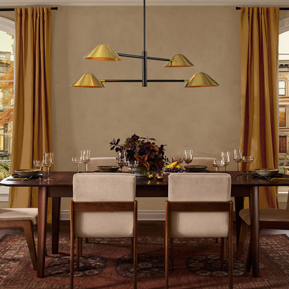Verala 4-Light Dimmable Linear Mid-Century Modern Chandelier (40"-59") 1