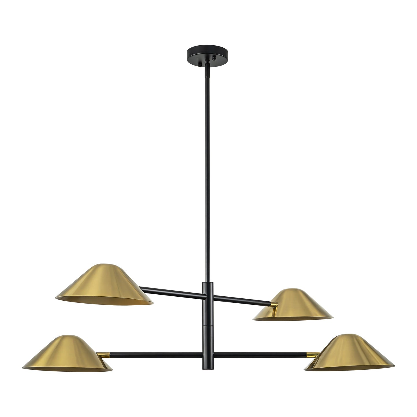Verala 4-Light Dimmable Linear Mid-Century Modern Chandelier (40"-59") 2