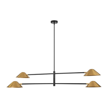 Verala 4-Light Dimmable Linear Mid-Century Modern Chandelier (40"-59") 5