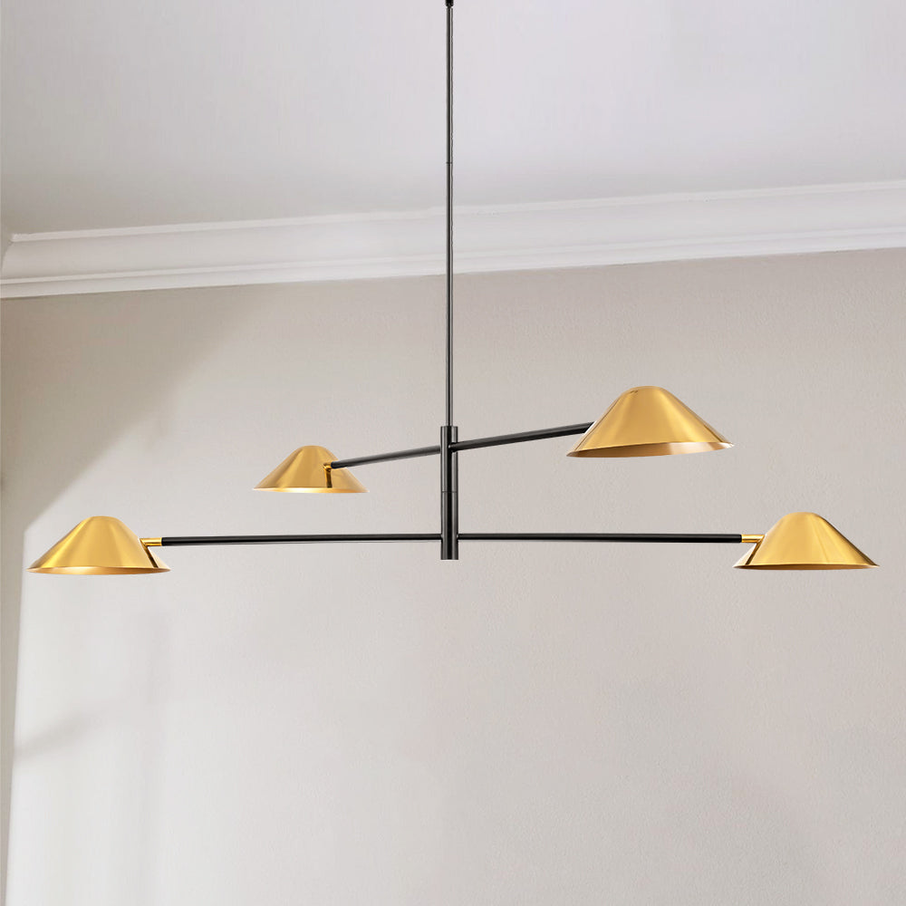 Verala 4-Light Dimmable Linear Mid-Century Modern Chandelier (40"-59") 6