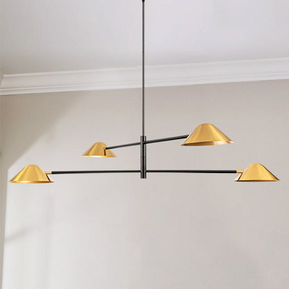 Verala 4-Light Dimmable Linear Mid-Century Modern Chandelier (40"-59") 6