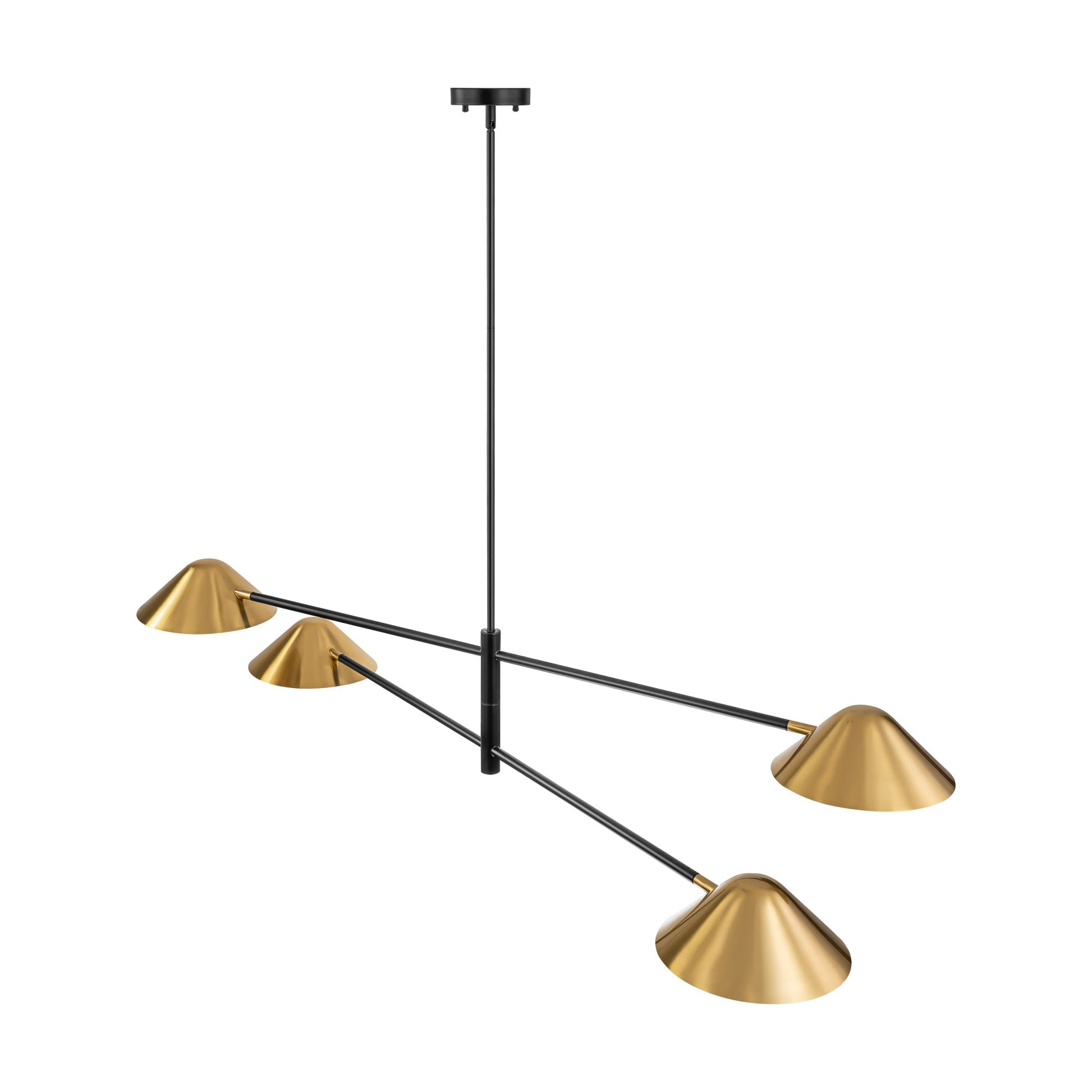 Verala 4-Light Dimmable Linear Mid-Century Modern Chandelier (40"-59") 8