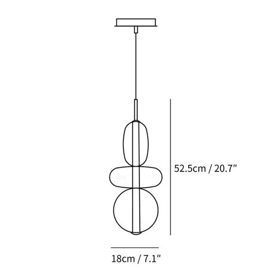 LuxRoyale Modern Glass LED Pendant Light Unique Design Hanging Lamp