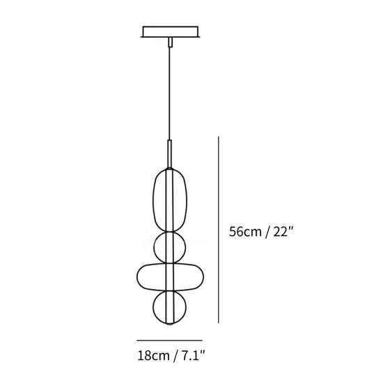 LuxRoyale Modern Glass LED Pendant Light Unique Design Hanging Lamp