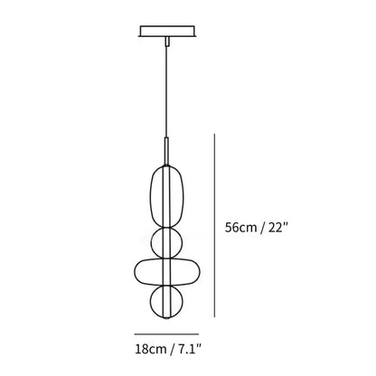 LuxRoyale Modern Glass LED Pendant Light Unique Design Hanging Lamp