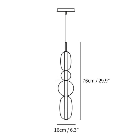LuxRoyale Modern Glass LED Pendant Light Unique Design Hanging Lamp