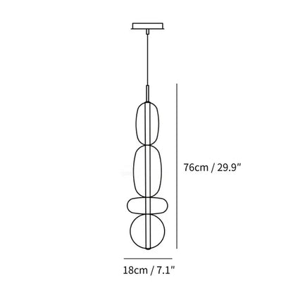 LuxRoyale Modern Glass LED Pendant Light Unique Design Hanging Lamp