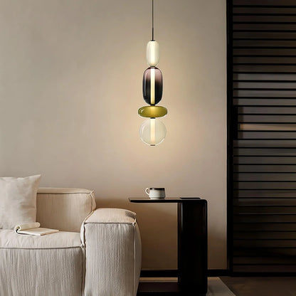 LuxRoyale Modern Glass LED Pendant Light Unique Design Hanging Lamp