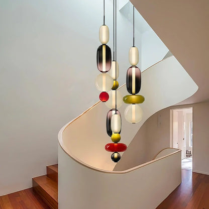 LuxRoyale Modern Glass LED Pendant Light Unique Design Hanging Lamp