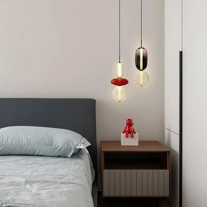 LuxRoyale Modern Glass LED Pendant Light Unique Design Hanging Lamp