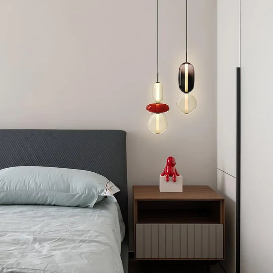 LuxRoyale Modern Glass LED Pendant Light Unique Design Hanging Lamp