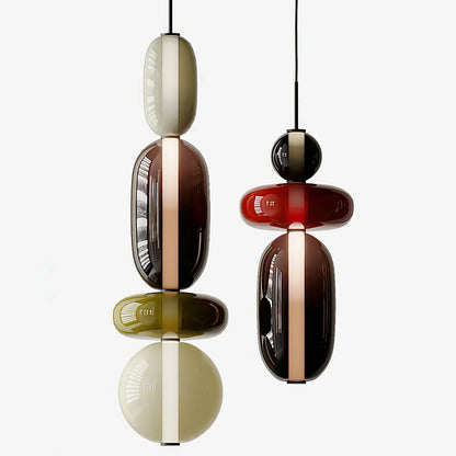 LuxRoyale Modern Glass LED Pendant Light Unique Design Hanging Lamp