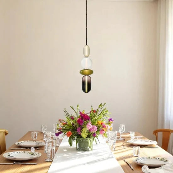 LuxRoyale Modern Glass LED Pendant Light Unique Design Hanging Lamp