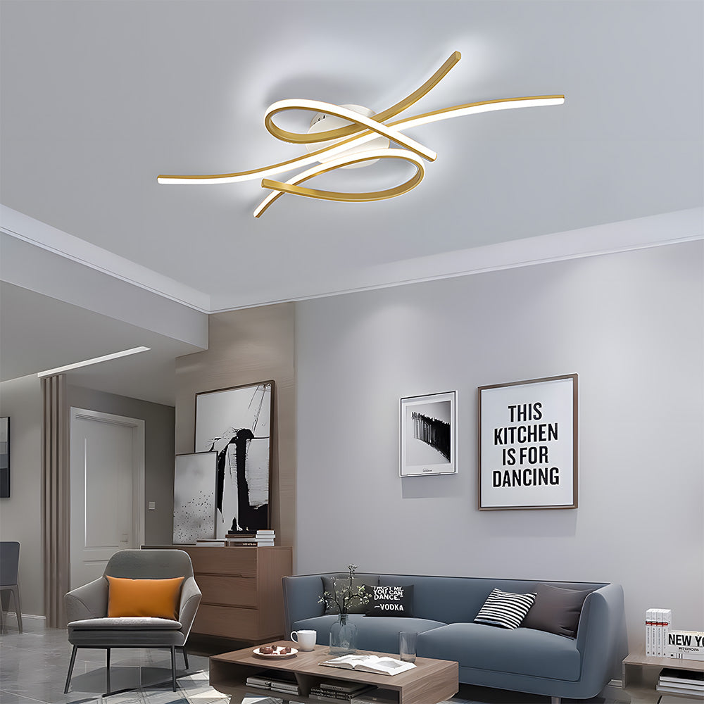 Vesina - Creative LED Ceiling Light in the Shape of Musical Notes for Living Room - Modern Design and Energy Efficient 12