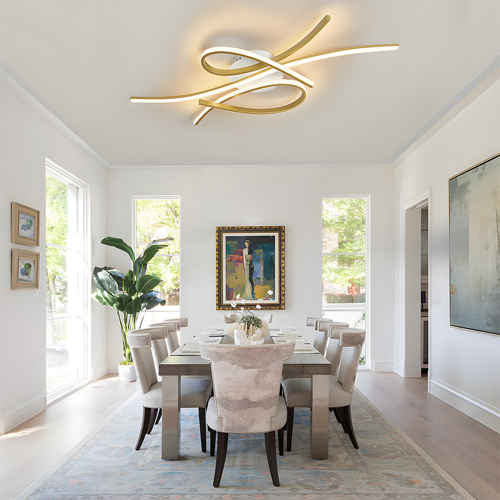 Vesina - Creative LED Ceiling Light in the Shape of Musical Notes for Living Room - Modern Design and Energy Efficient 13