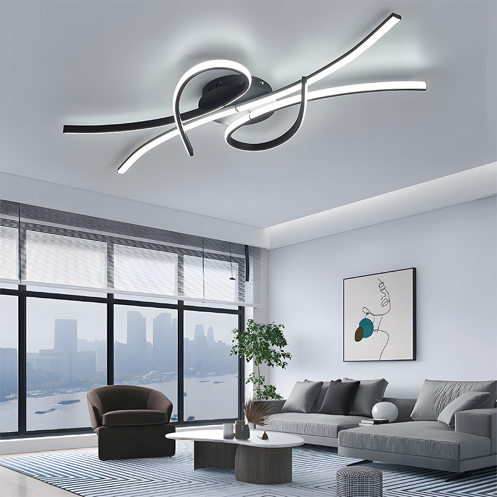 Vesina - Creative LED Ceiling Light in the Shape of Musical Notes for Living Room - Modern Design and Energy Efficient 4