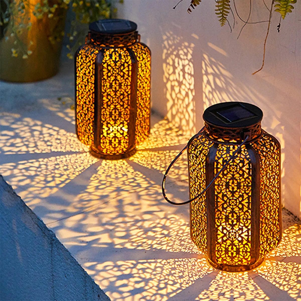 Royaleva Solar Hanging Lantern Outdoor - Vintage Pathway Light - Default Title