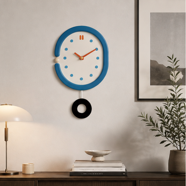 Japanese Vintage Doraemon Blue Wall Clock