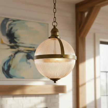 Vintage Textured Glass Globe Decorative Pendant light 1