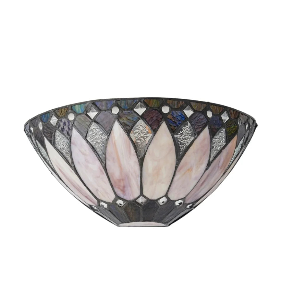 Vintage Tiffany Stained Glass Wall Sconce