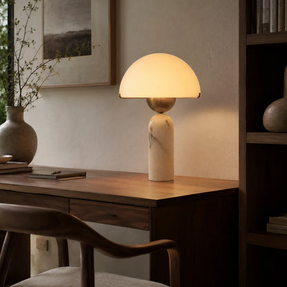 Vorelle Alabaster Mushroom Table Lamp 1