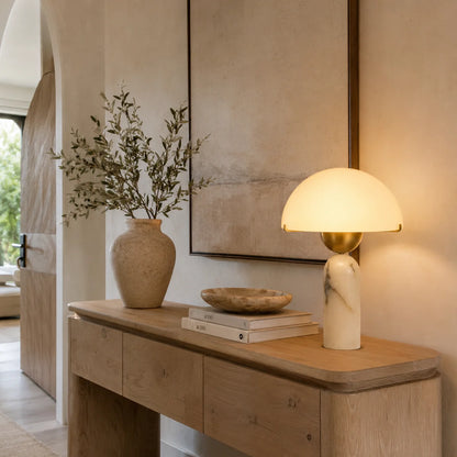 Vorelle Alabaster Mushroom Table Lamp 3