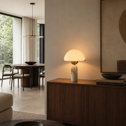 Vorelle Alabaster Mushroom Table Lamp 4