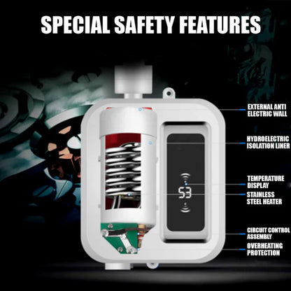 Luxora Portable Water Heater | Tankless Hot Water Heater Electric 3500W | Temperature Control Knob