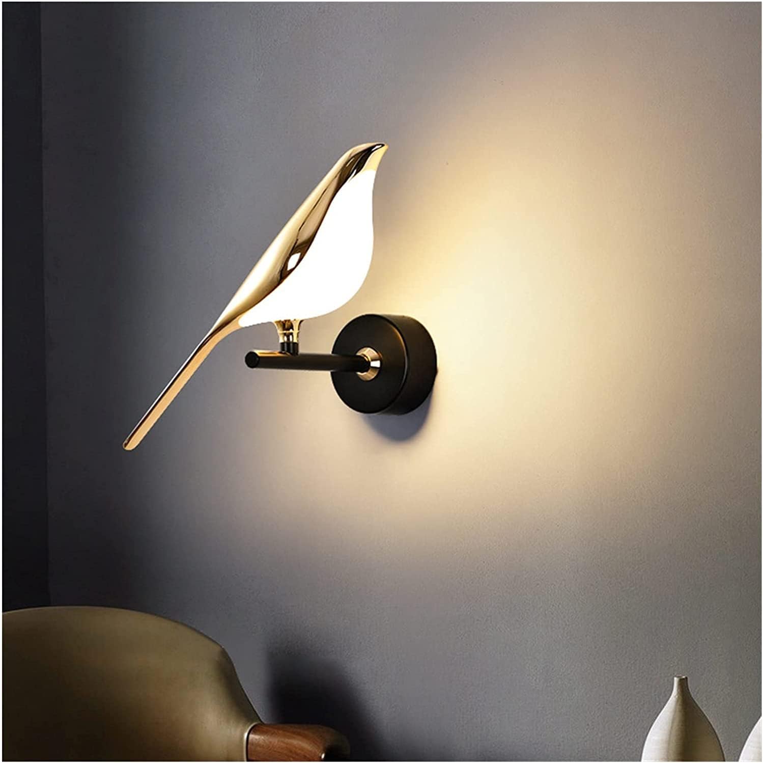 Royallure LED Wall Light - Elegant Bird Design for Modern Indoor Spaces - Single Head-D18*H21cm / Neutral Light