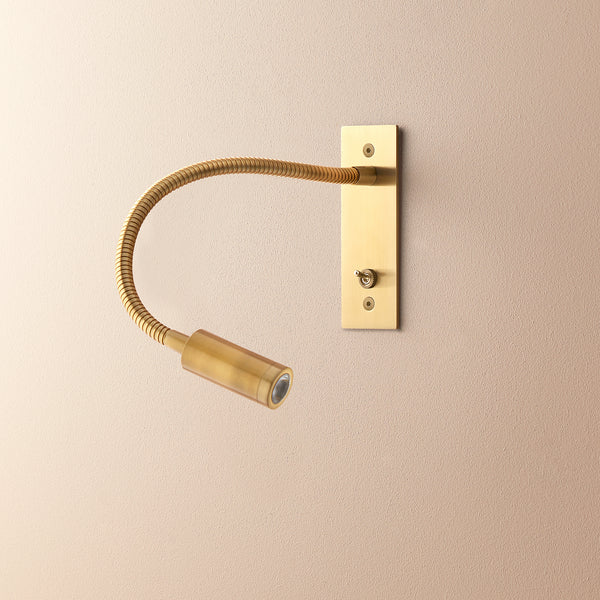 LuxRoyale Gooseneck Led Wall Sconce - Integrated Led, Adjustable Gooseneck, Art Deco Bedroom Lighting