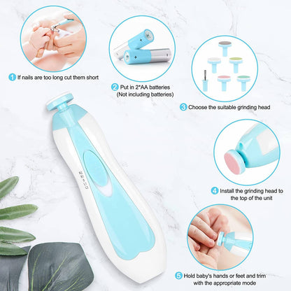 Luxora Baby Nail Trimmer with LED Light and 6 Heads