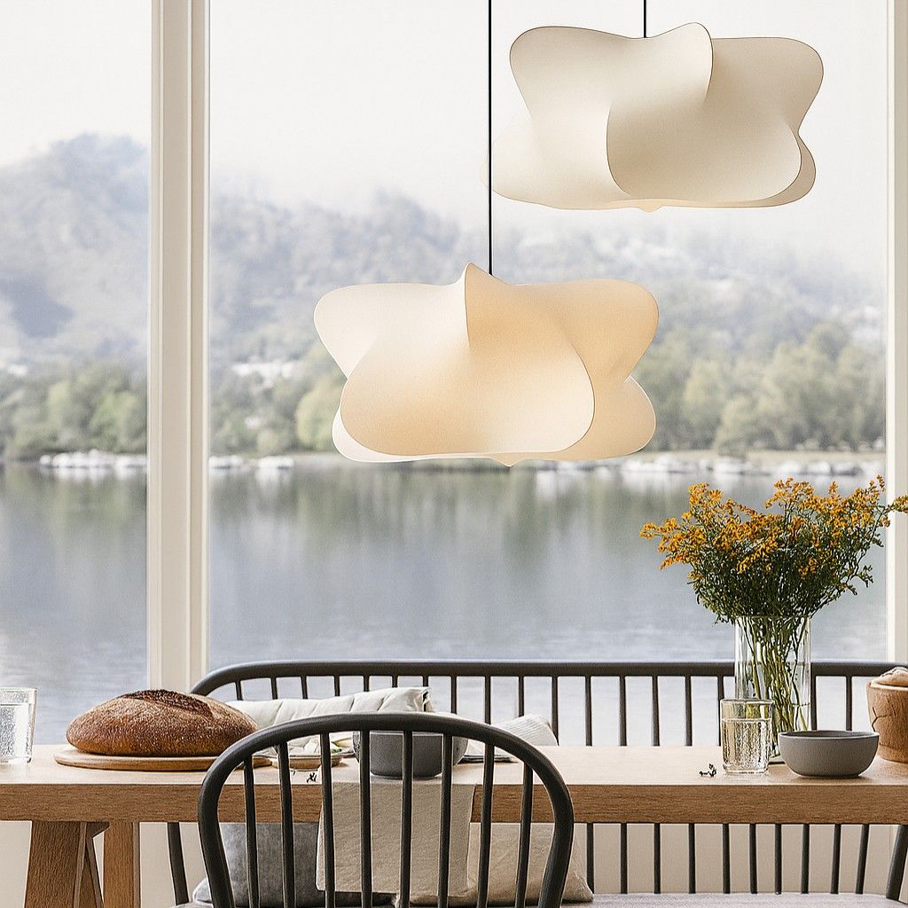 Wabi Sabi Silk Japanese Pendant Light 2