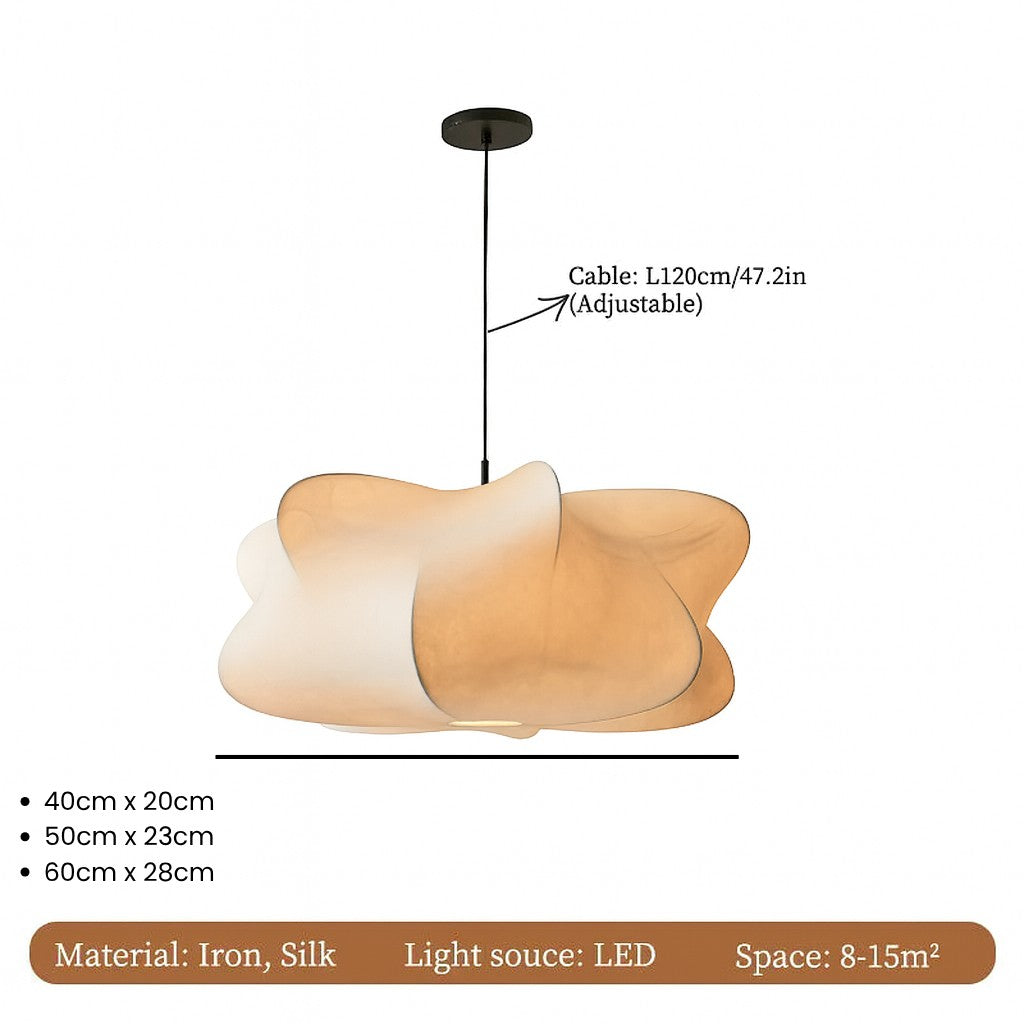 Wabi Sabi Silk Japanese Pendant Light 3