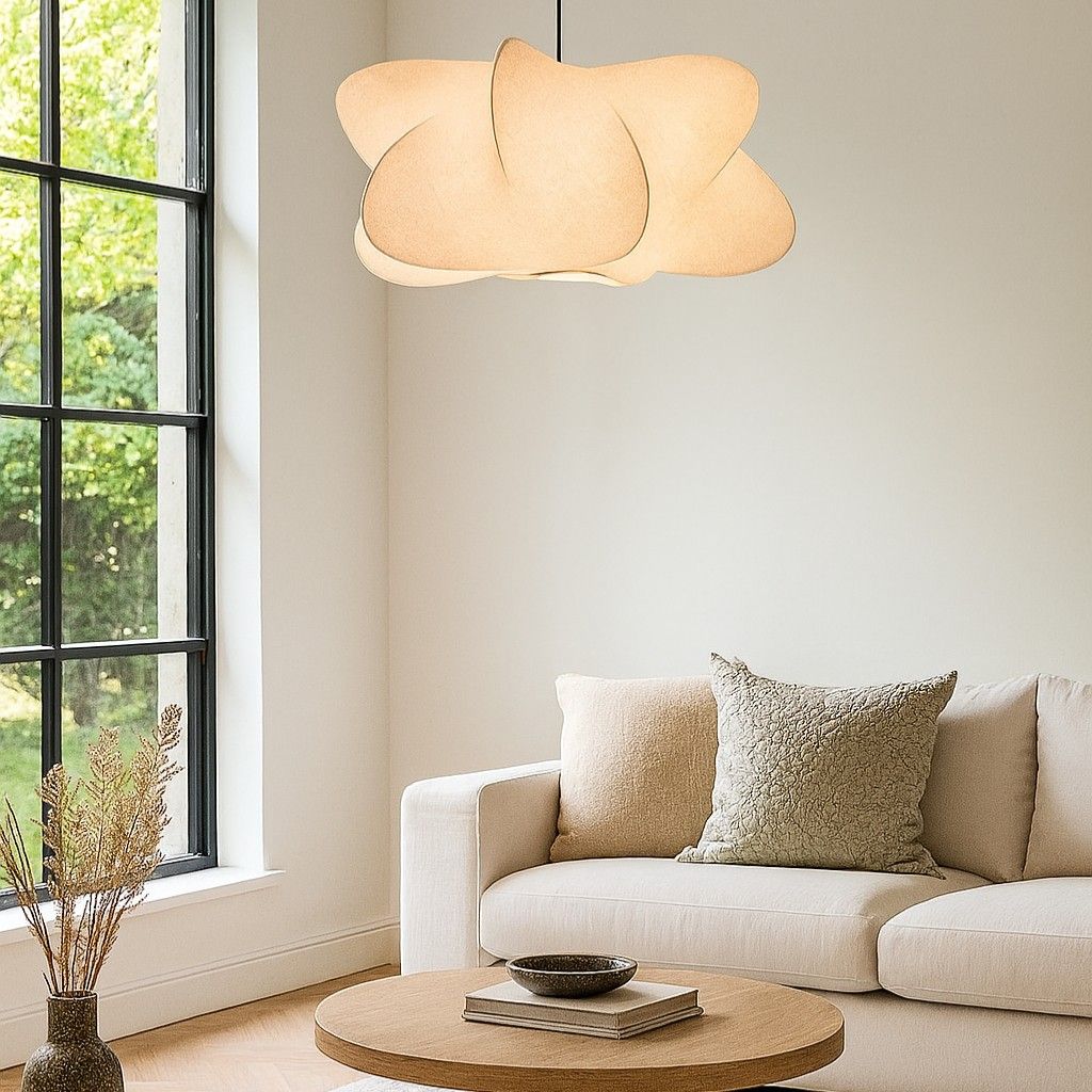 Wabi Sabi Silk Japanese Pendant Light 6