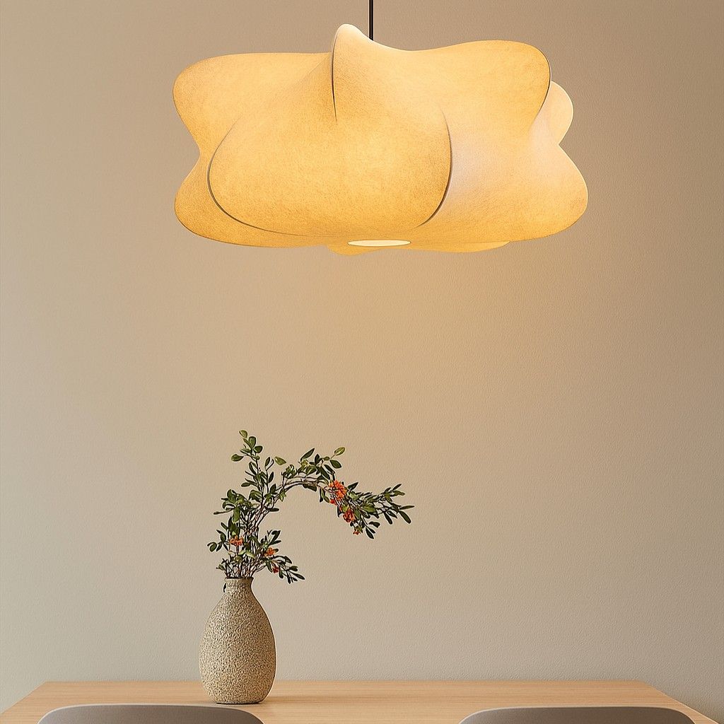 Wabi Sabi Silk Japanese Pendant Light 7