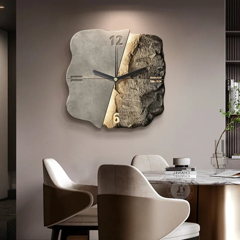 Wall Clock Modern Sandstone 3D Quartz Silent 1
