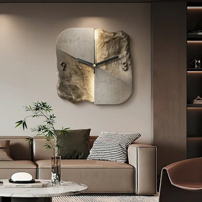 Wall Clock Modern Sandstone 3D Quartz Silent 2