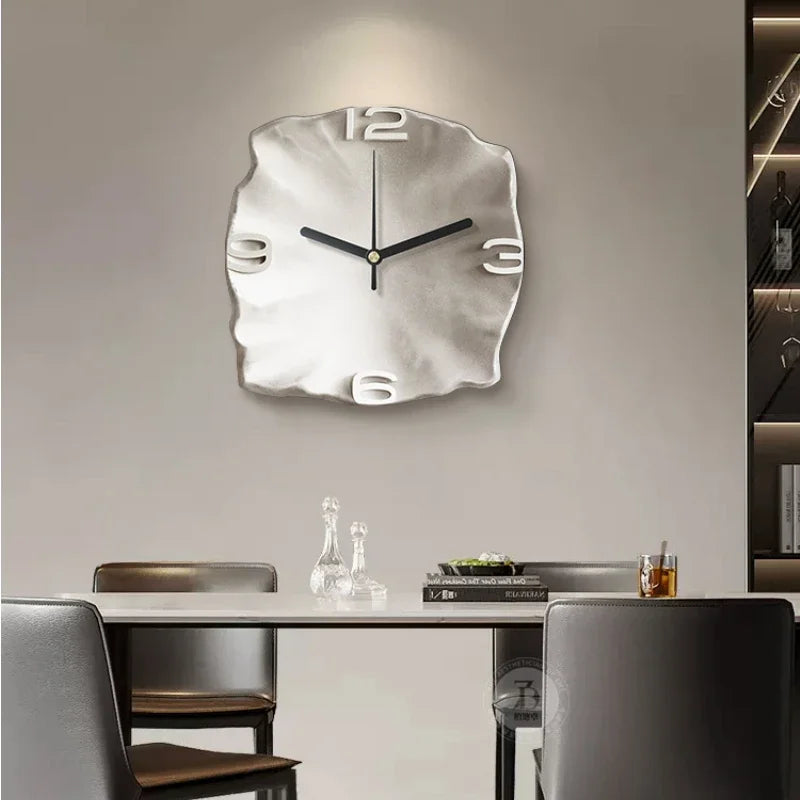 Wall Clock Modern Sandstone 3D Quartz Silent 5
