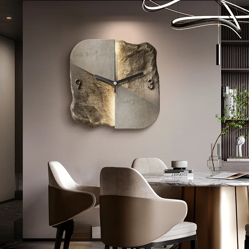 Wall Clock Modern Sandstone 3D Quartz Silent 6