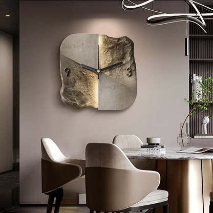 Wall Clock Modern Sandstone 3D Quartz Silent 6