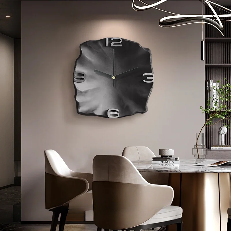 Wall Clock Modern Sandstone 3D Quartz Silent 8
