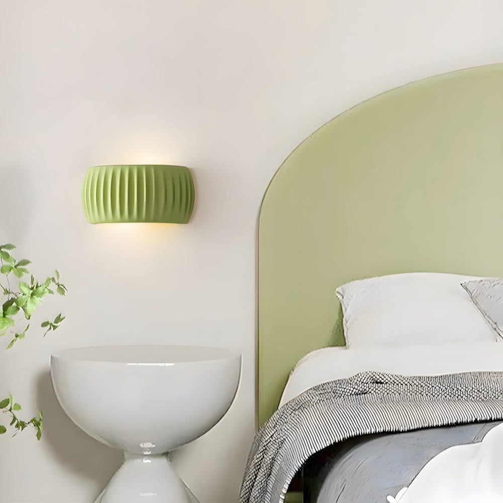 Wall Lamp Resin 9.5 in Soft Cream Indoor Bedroom Hallway Accent Lighting Modern Minimalist | Thomler 0