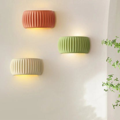 Wall Lamp Resin 9.5 in Soft Cream Indoor Bedroom Hallway Accent Lighting Modern Minimalist | Thomler 1