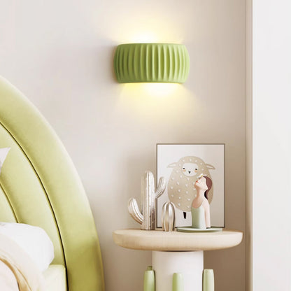 Wall Lamp Resin 9.5 in Soft Cream Indoor Bedroom Hallway Accent Lighting Modern Minimalist | Thomler 2