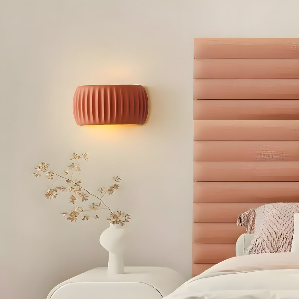 Wall Lamp Resin 9.5 in Soft Cream Indoor Bedroom Hallway Accent Lighting Modern Minimalist | Thomler 6