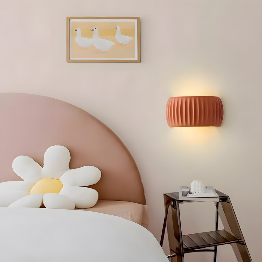 Wall Lamp Resin 9.5 in Soft Cream Indoor Bedroom Hallway Accent Lighting Modern Minimalist | Thomler 7