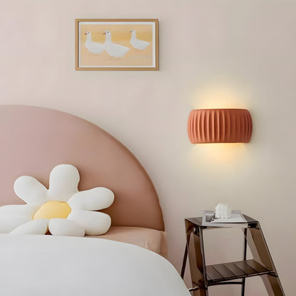 Wall Lamp Resin 9.5 in Soft Cream Indoor Bedroom Hallway Accent Lighting Modern Minimalist | Thomler 7