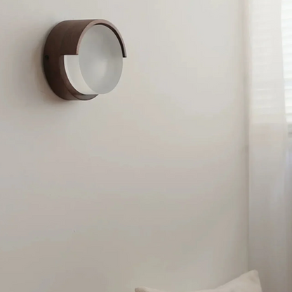 Wall Lamp Wood Metal 5.9 in Warm White Indoor Hallway Living Room Minimalist Japandi Accent Lighting Fixture | Thomler 1